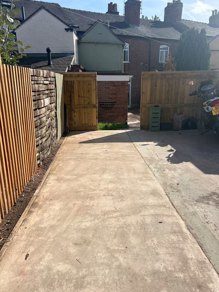 Private off-street parking behind the gate